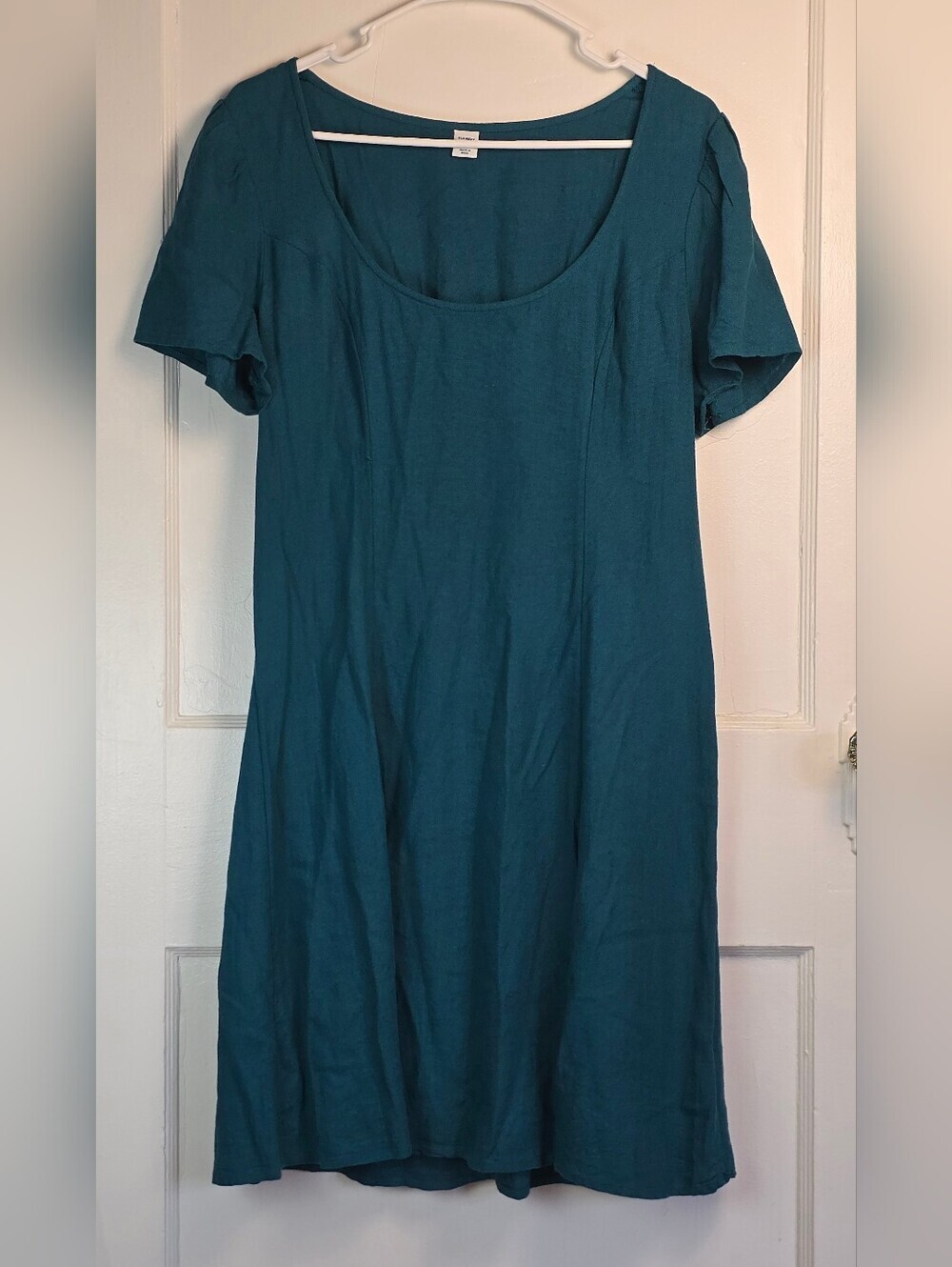 Old Navy Teal Linen Blend Dress M